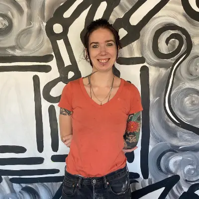 About 8 Corin pottery teacher at the Artist Outpost in San Diego