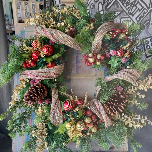 Private Parties 16 Holiday Christmas Wreath Making Workshop in San Diego