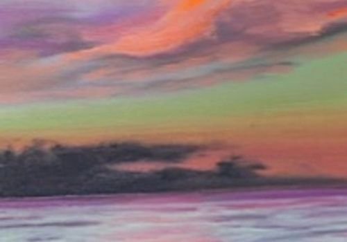 Sunset Cliffs coastal sunset painting for the Plein Air Acrylic Painting Workshop at The Artist Outpost in San Diego